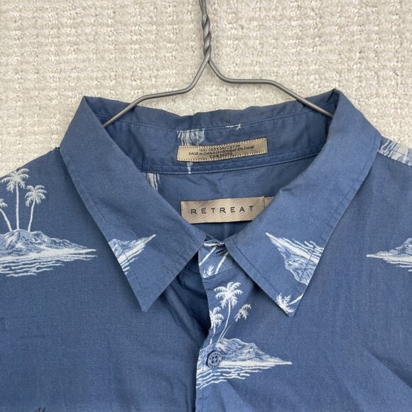 VTG Y2K Retreat Mens Golf Hawaiian AOP Shirt Size 2XL Short Sleeve Button Up - Picture 6 of 16